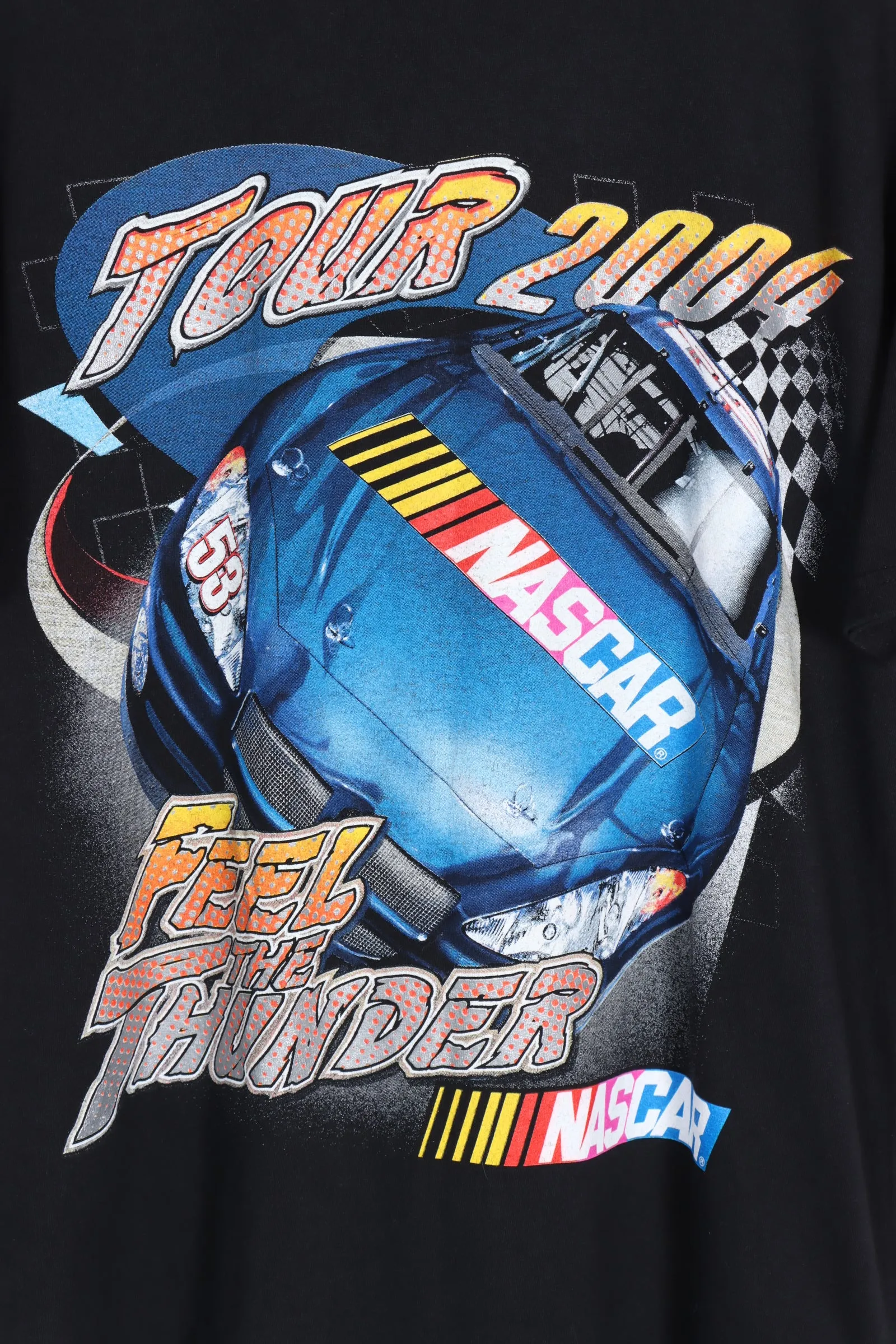 NASCAR 'Feel the Thunder' Metallic Details Tour Dates & Schedule Tee (L)