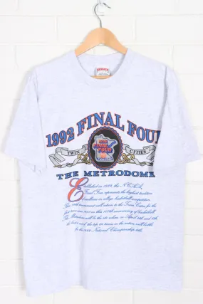 NCAA 1992 Final Four College Basketball NUTMEG T-Shirt USA Made (L)