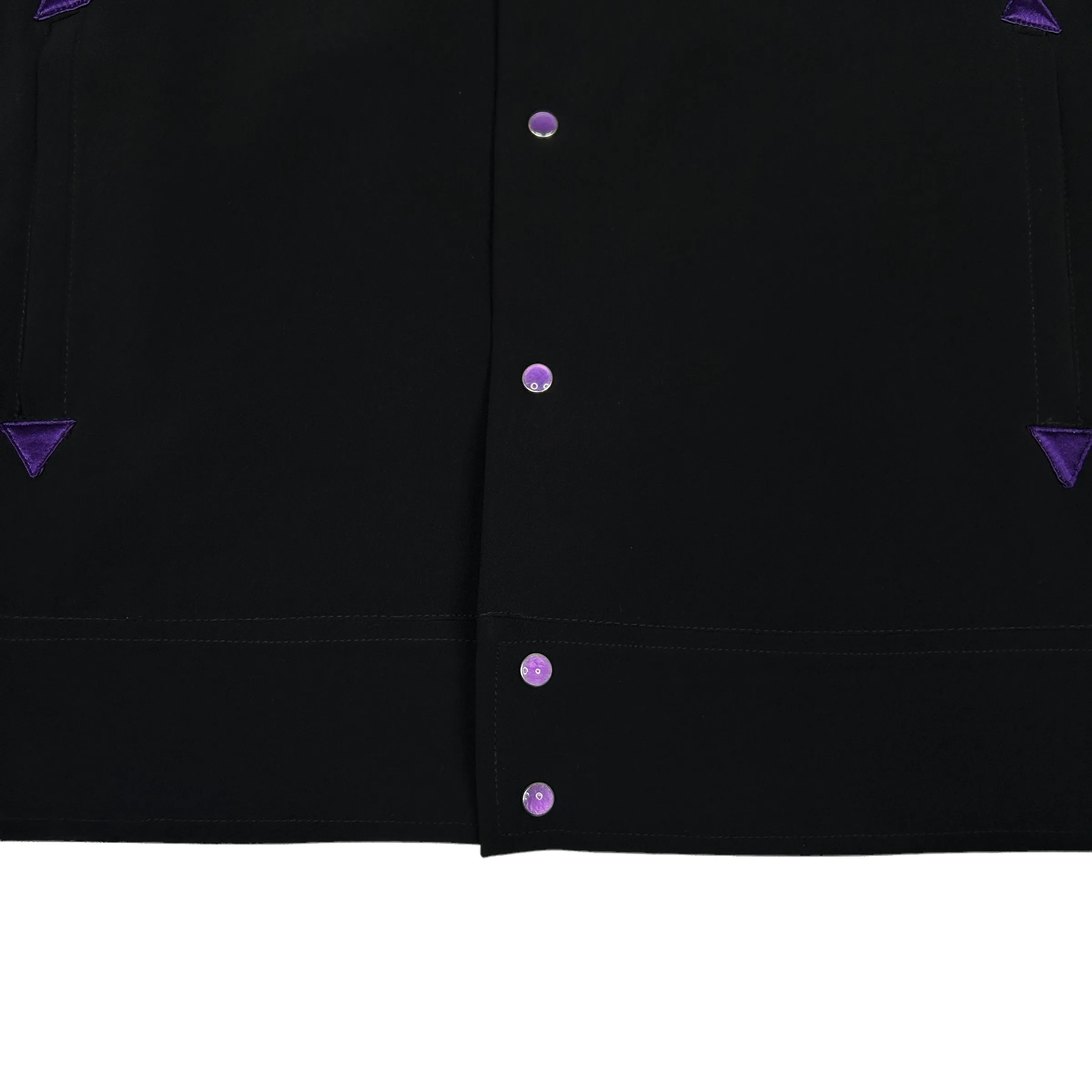 NEEDLES PIPING COWBOY JACKET - BLACK/PURPLE