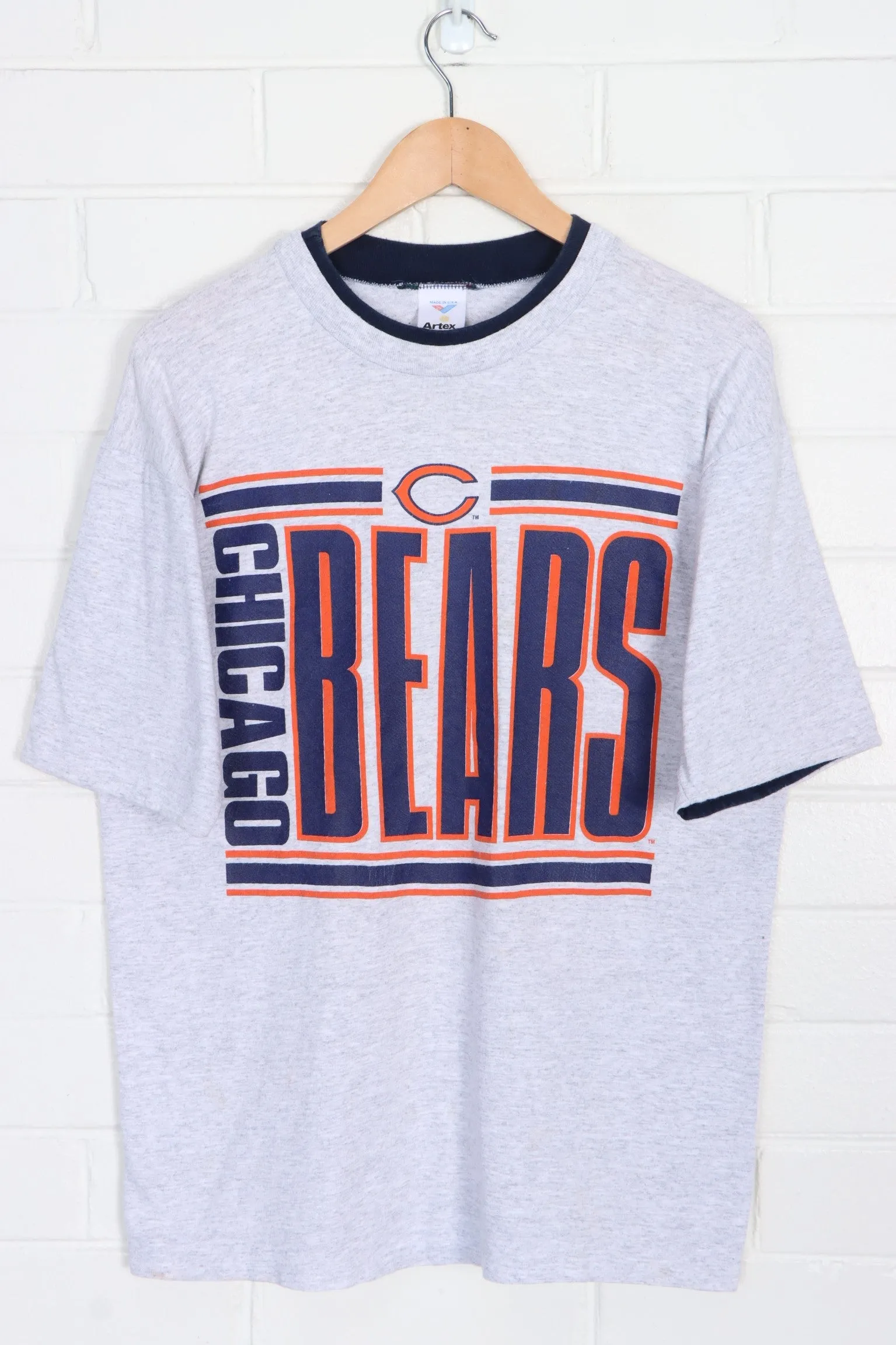 NFL Chicago Bears Layered Single Stitch T-Shirt USA Made (L)