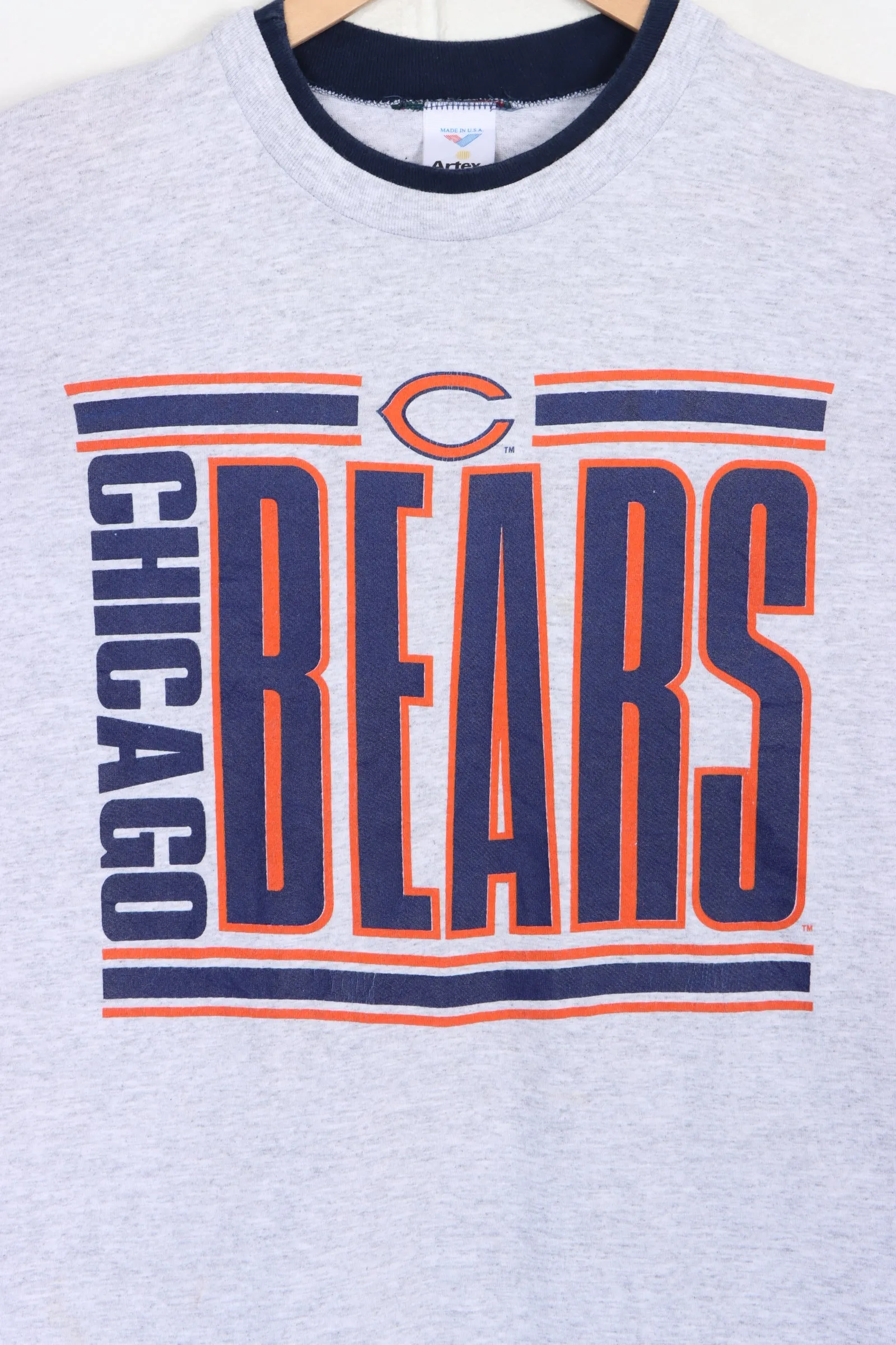 NFL Chicago Bears Layered Single Stitch T-Shirt USA Made (L)