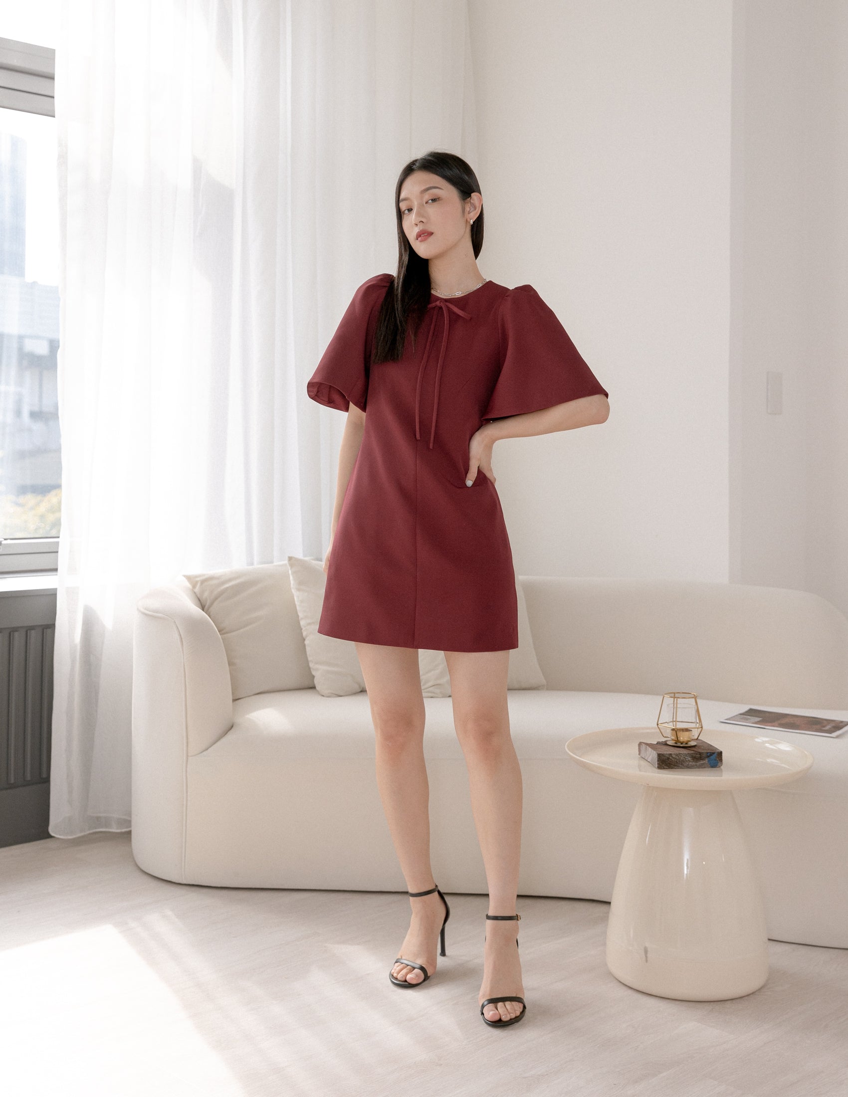 Ning Dress in Burgundy