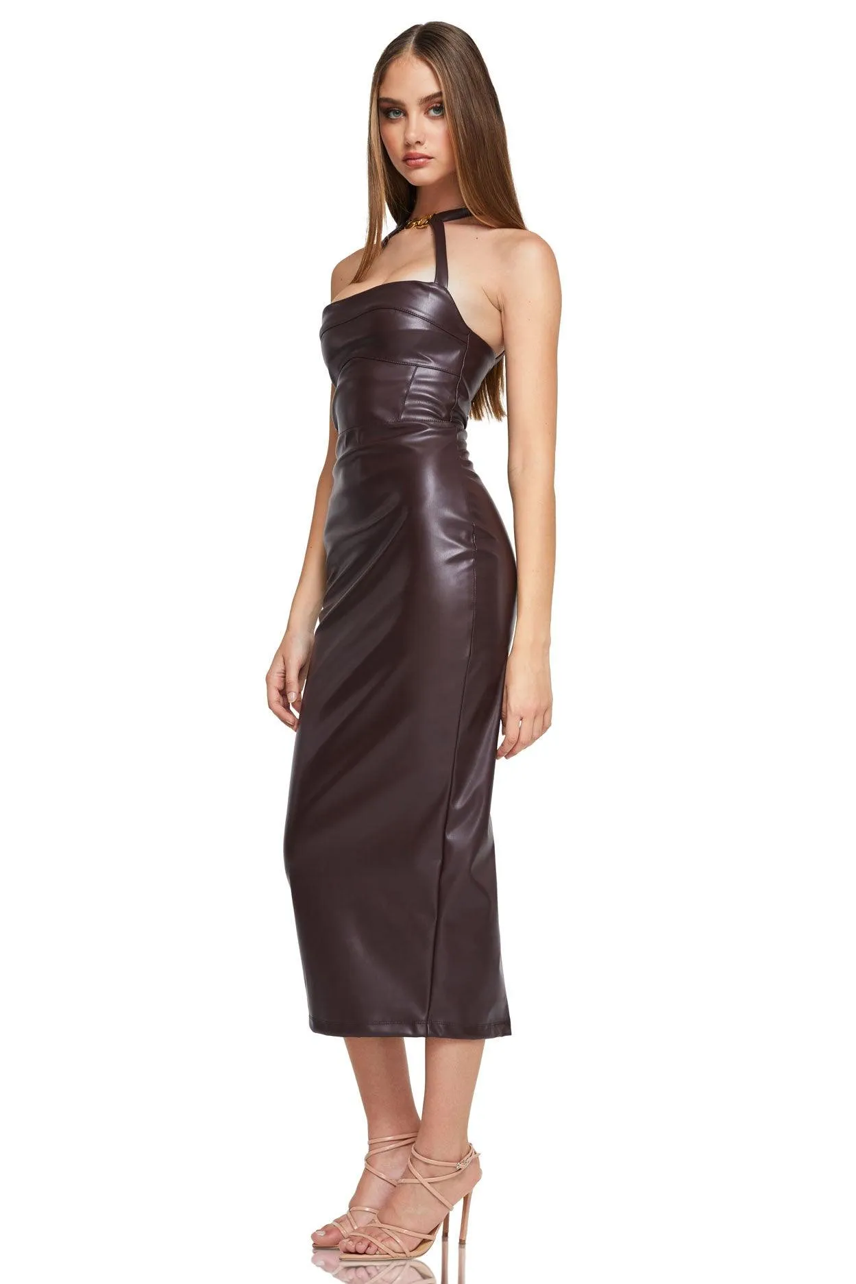 Nookie Drama Midi Dress - Chocolate