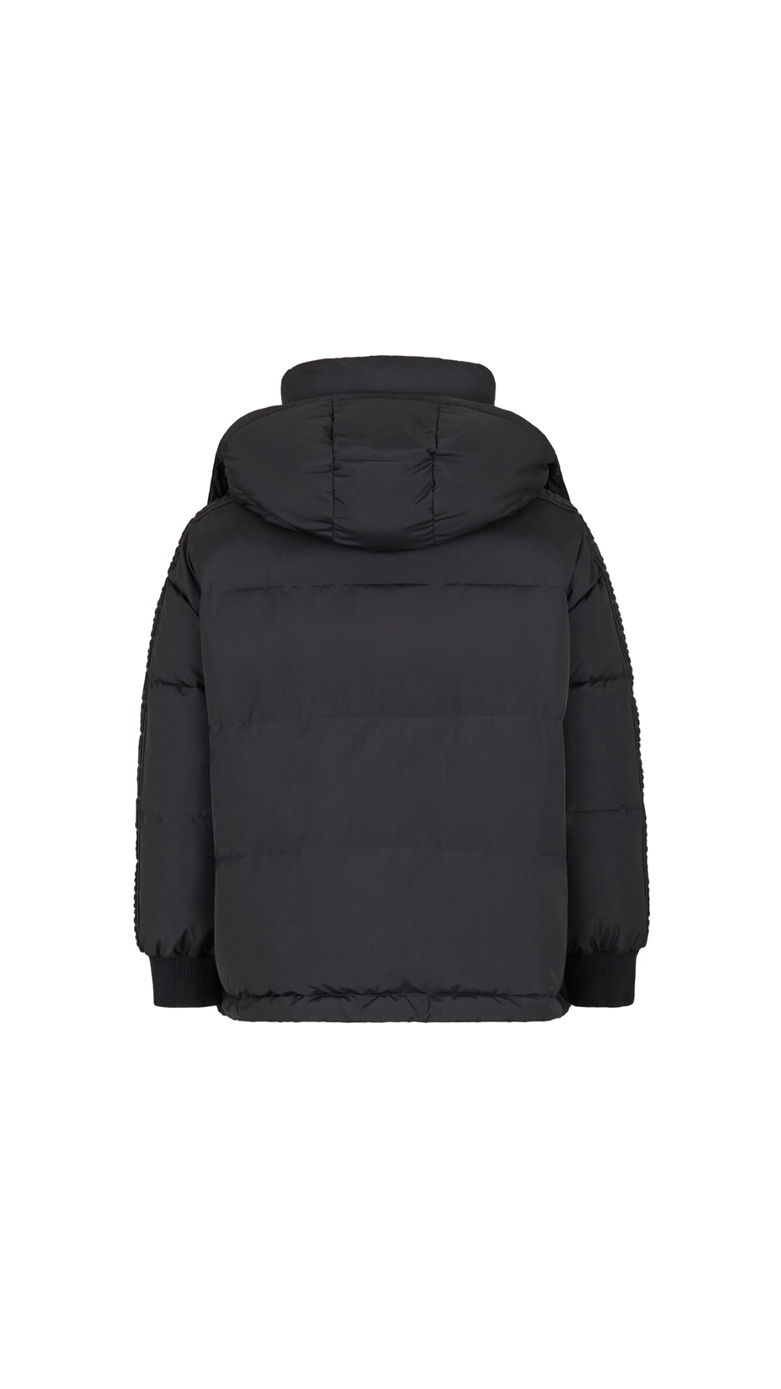 Nylon Reversible Down Jacket - Black/Brown