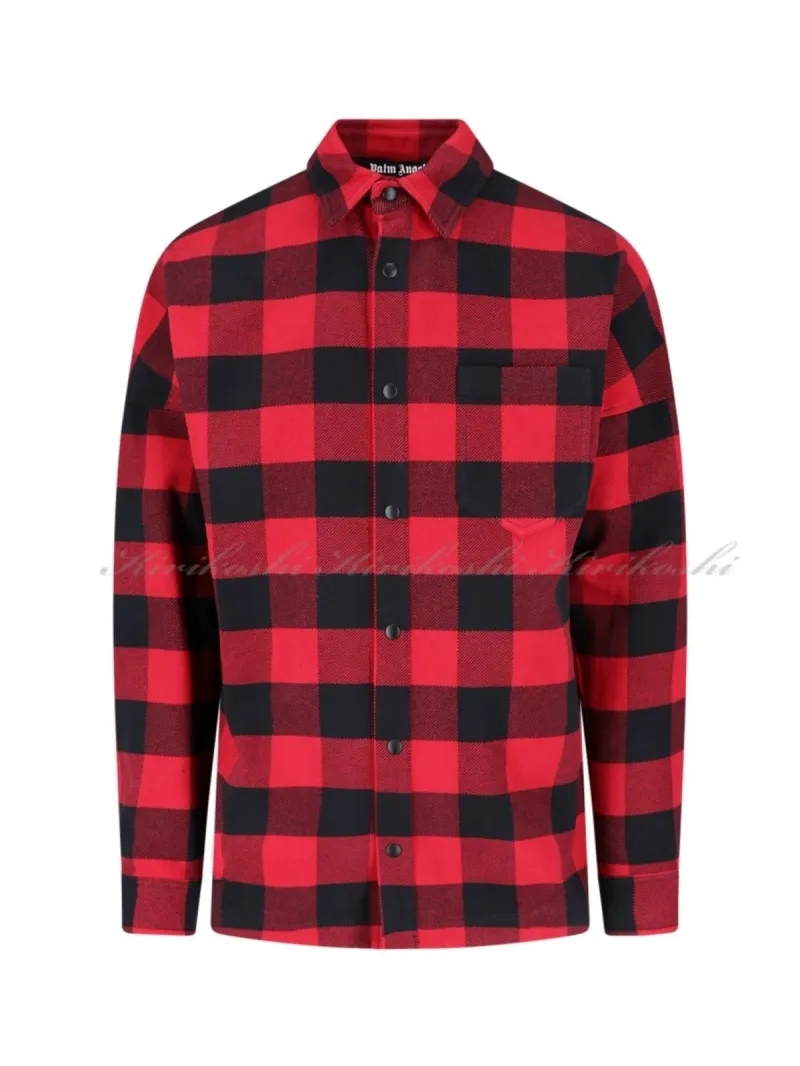 Palm Angels  |Other Plaid Patterns Street Style Long Sleeves Cotton Logo