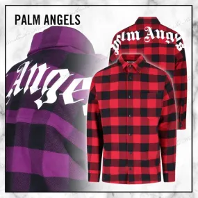 Palm Angels  |Other Plaid Patterns Street Style Long Sleeves Cotton Logo