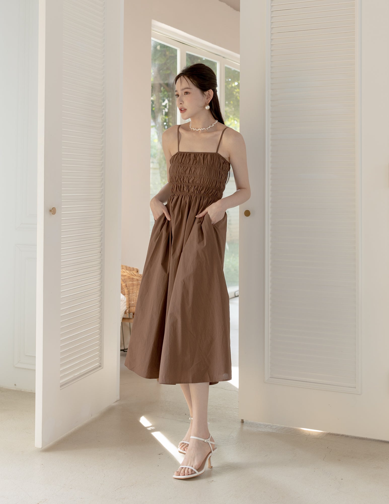 Pamela Dress in Brown