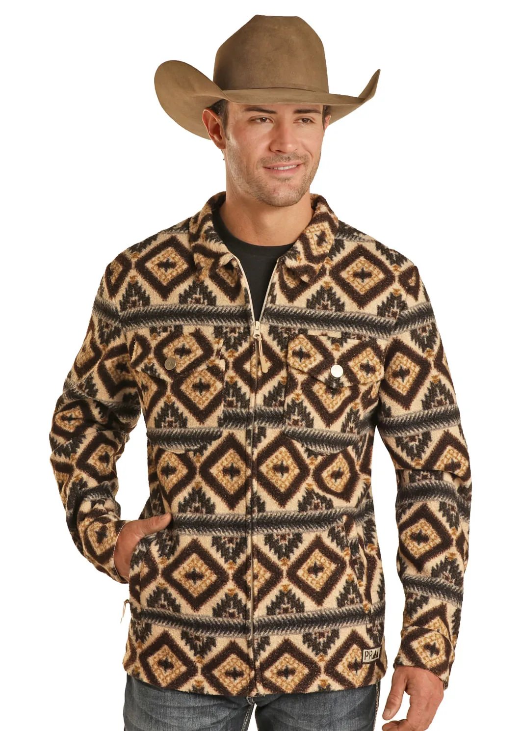 Panhandle Slim Mens Natural Aztec Jacket