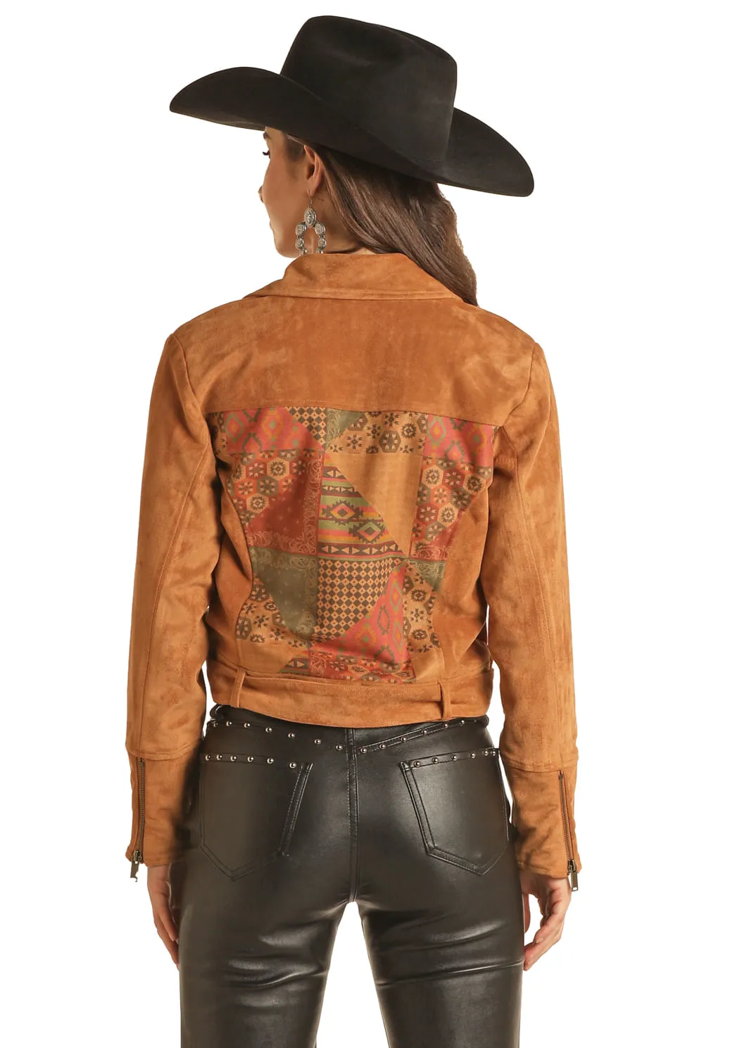 Panhandle Slim Womens Microsuede Graphic Jacket