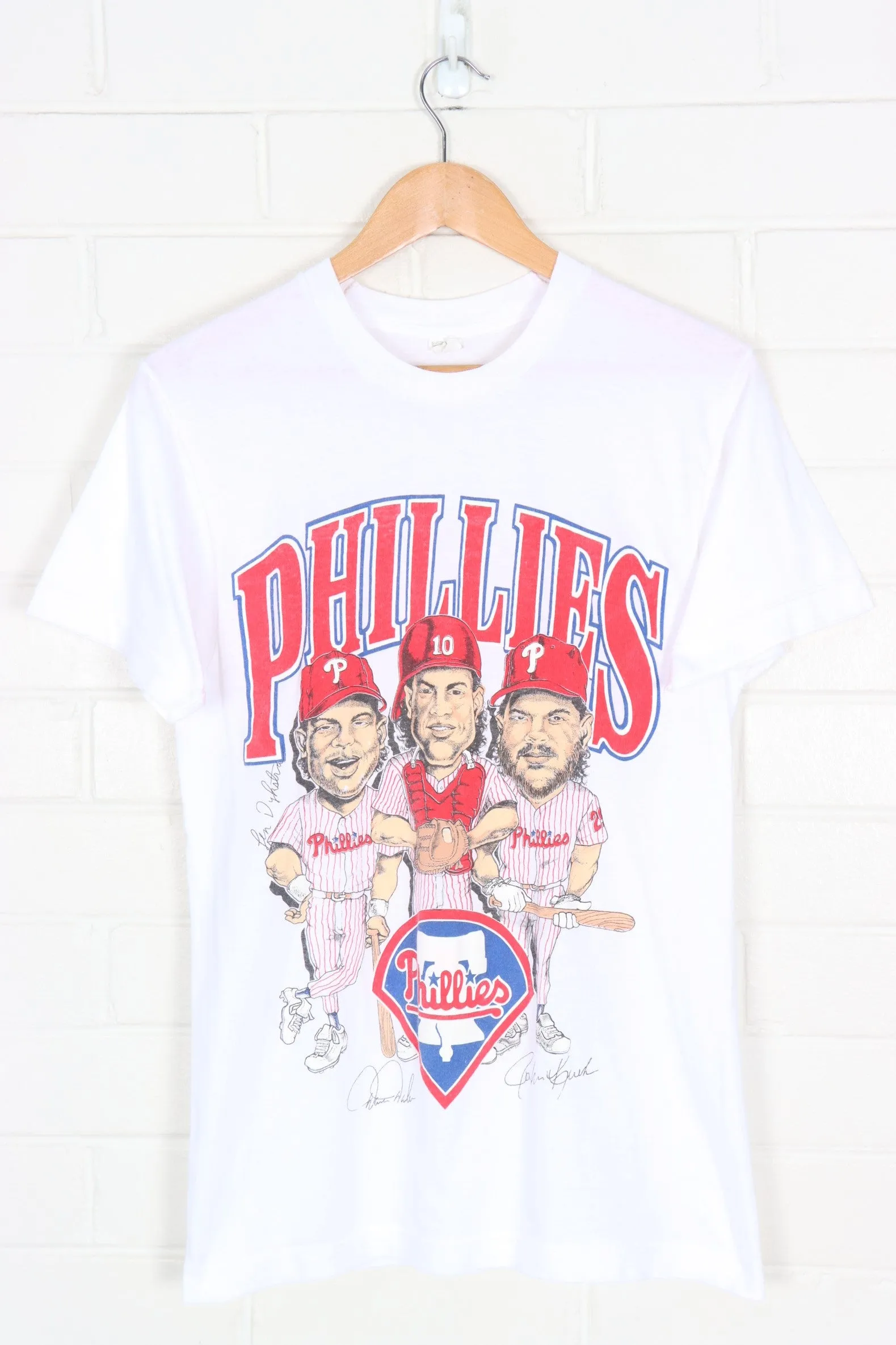 Philadelphia Phillies Baseball Caricature Single Stitch Tee (S)