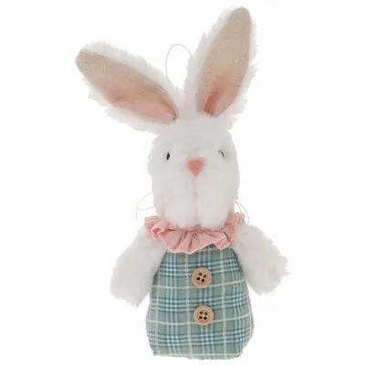 Plaid Bunny Ornament In Assorted 2 Styles