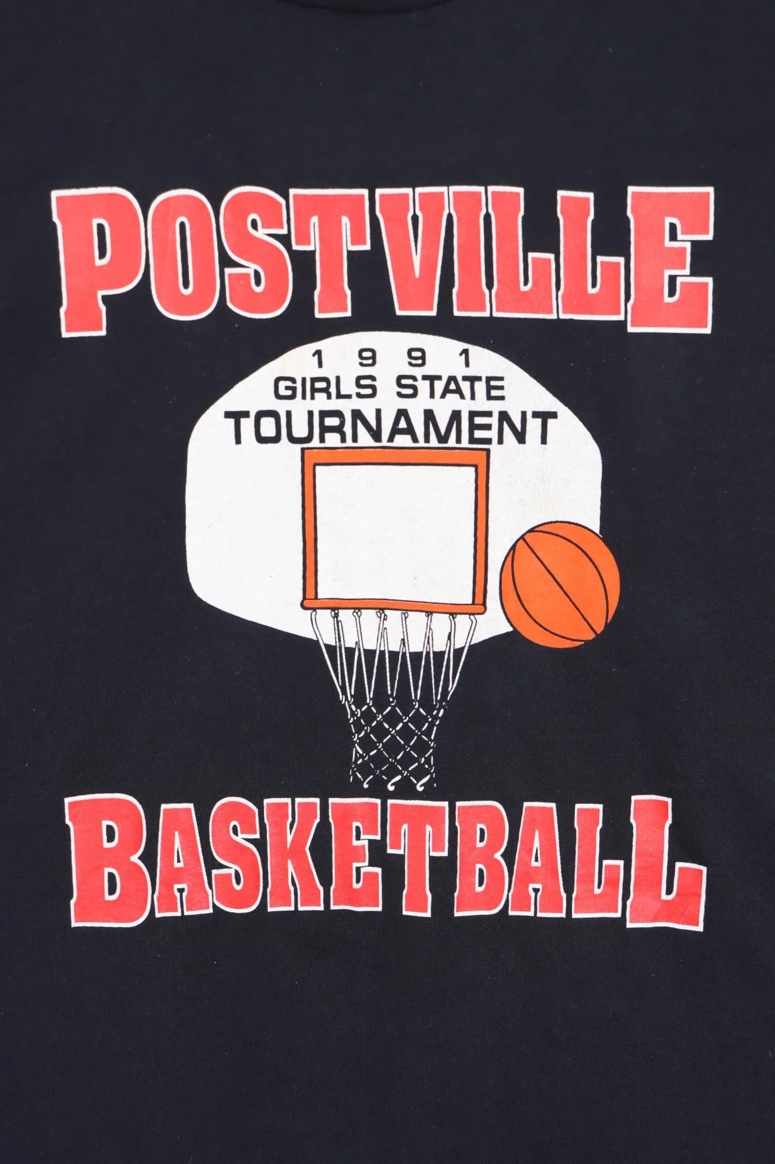 Postville Basketball 1991 Single Stitch T-Shirt USA Made (XL)