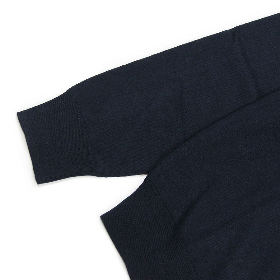 PS Paul Smith - Merino Blend Navy Sweater with Contrast Square