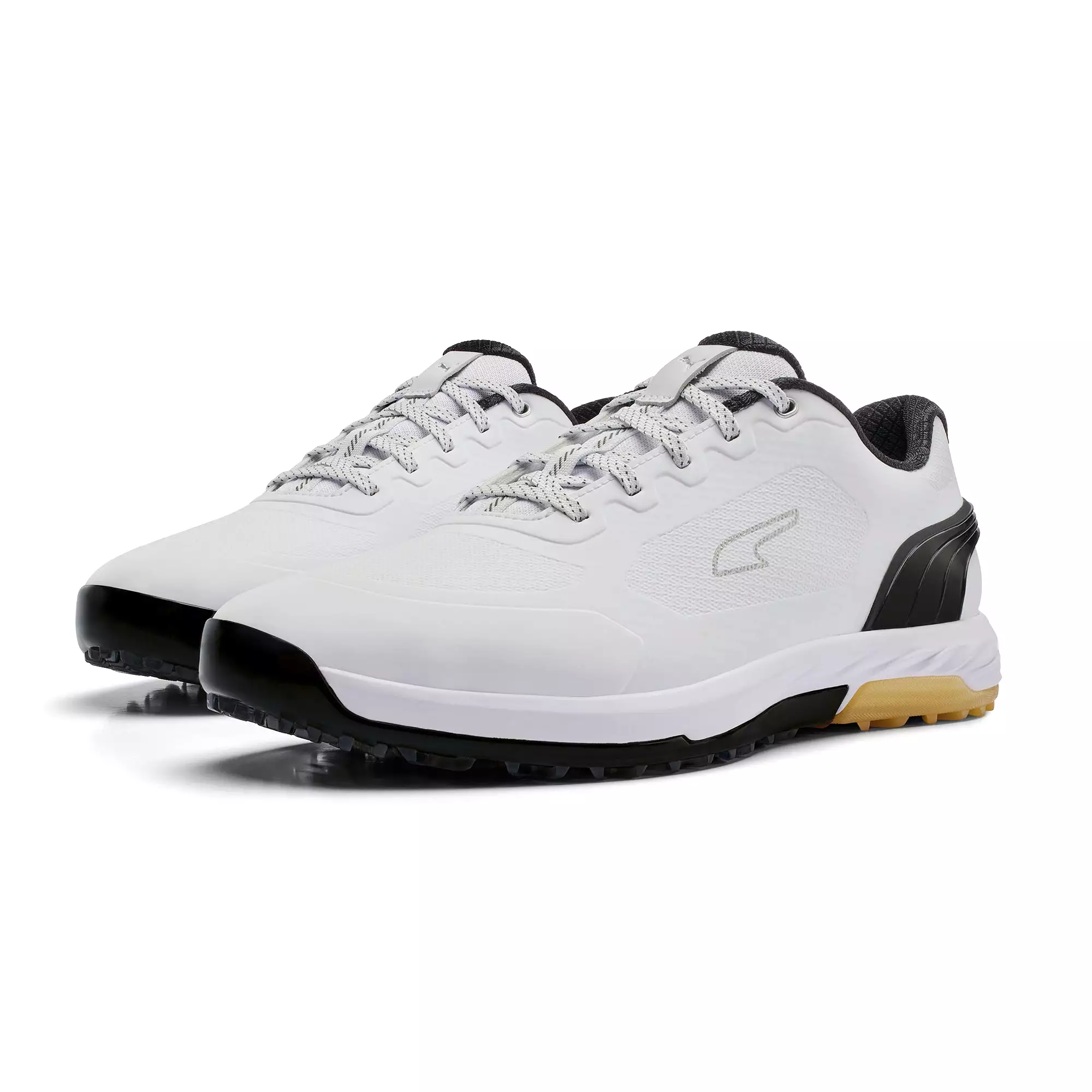 Puma Men's Alphacat Nitro Spikeless Golf Shoes - White/Black/Gum