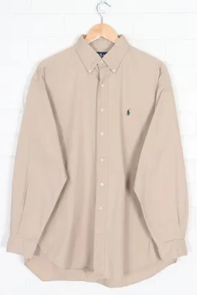 RALPH LAUREN Beige 'Blake' Button Up Shirt (3XL)