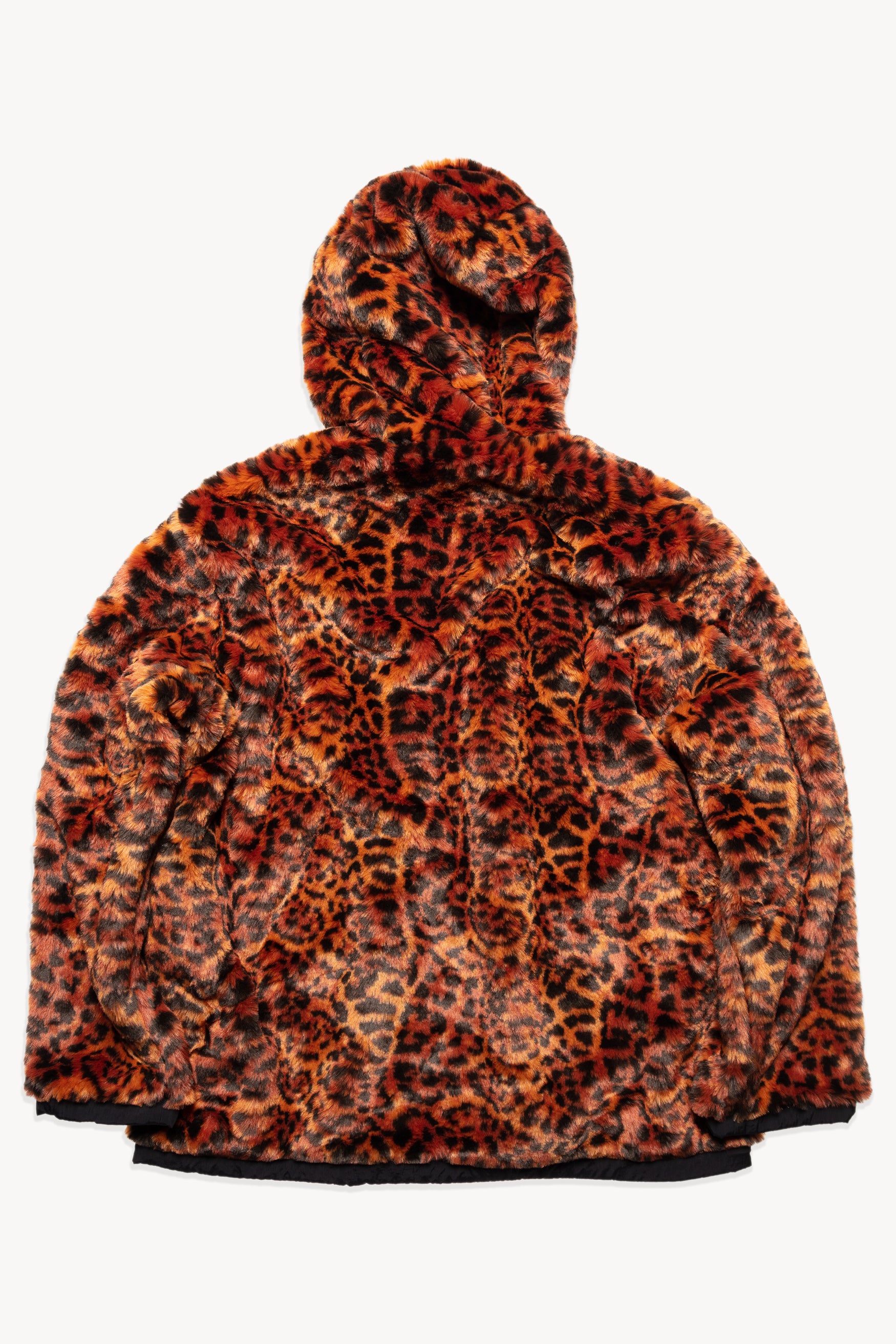 Reversible Furry Leopard Parka