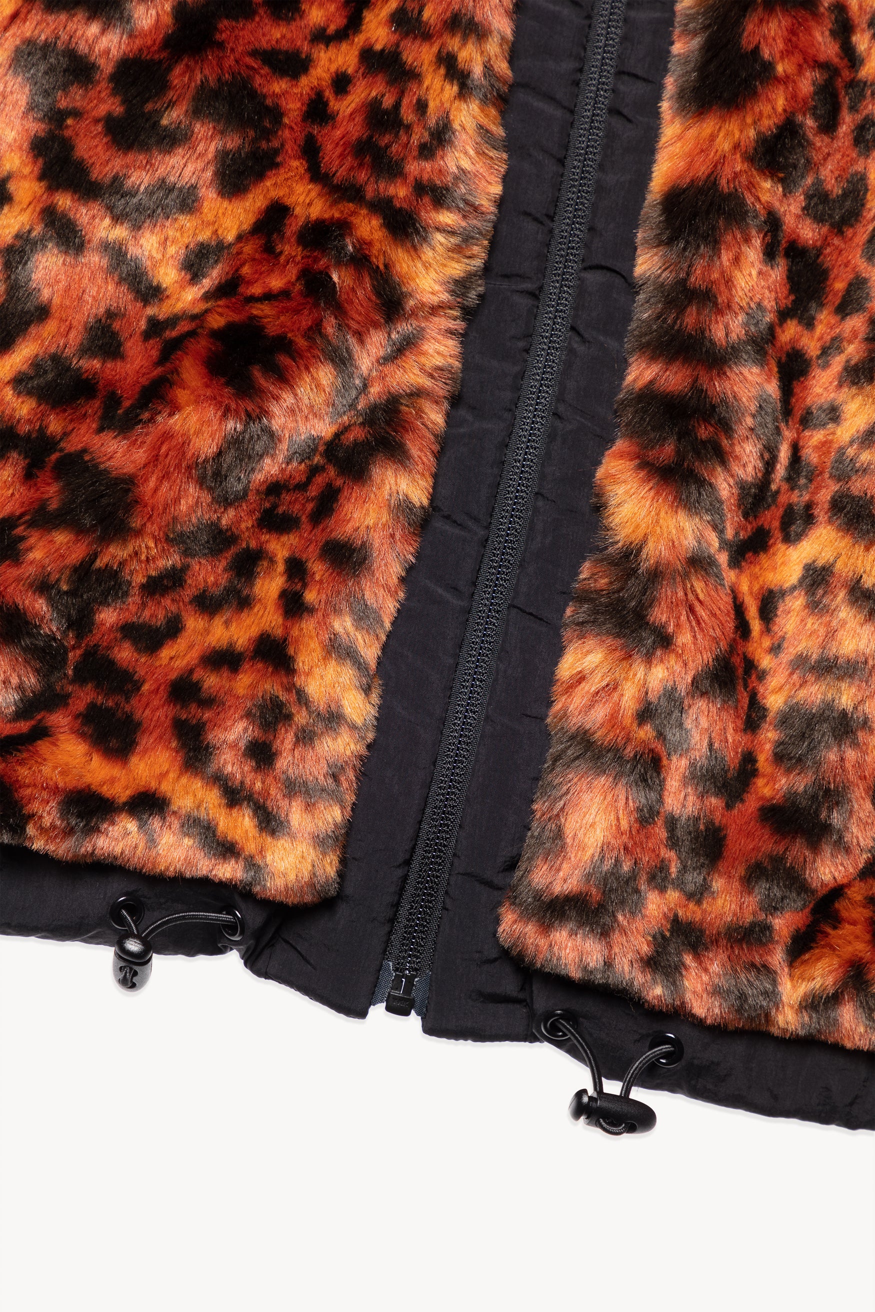 Reversible Furry Leopard Parka