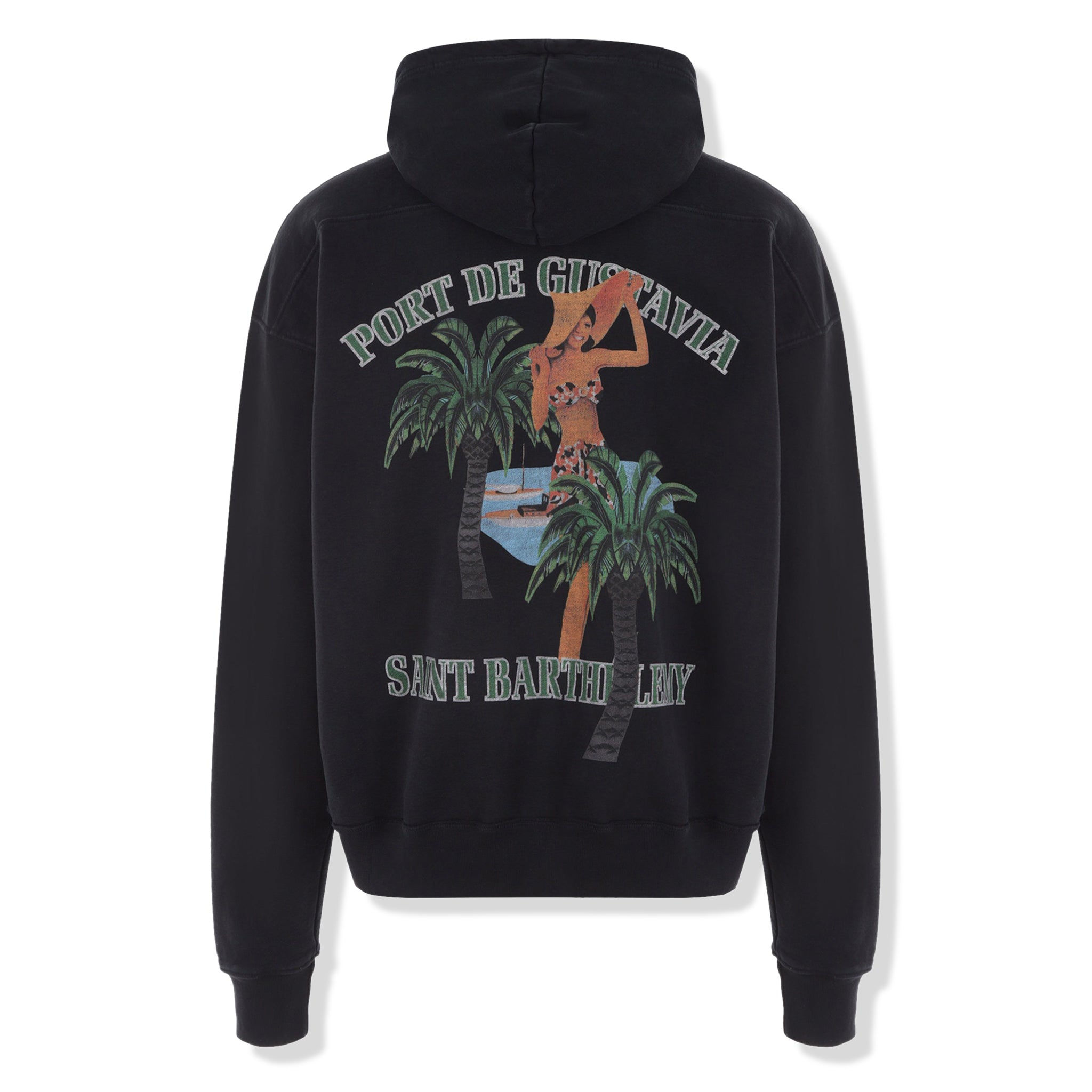 Rhude Port De Gustavia Vintage Black Hoodie