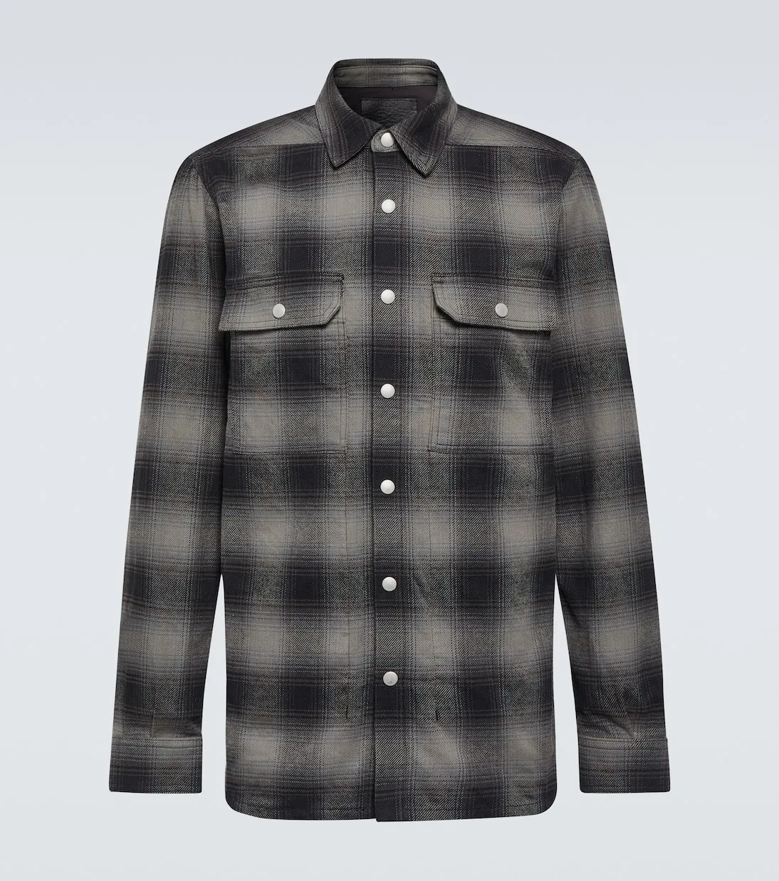 RICK OWENS  |Tartan Other Plaid Patterns Street Style Long Sleeves Cotton