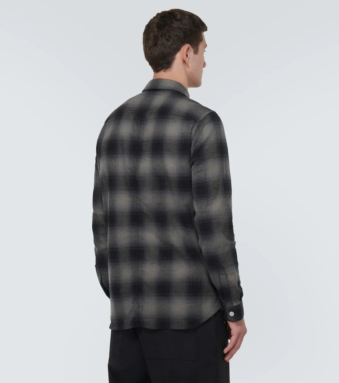 RICK OWENS  |Tartan Other Plaid Patterns Street Style Long Sleeves Cotton