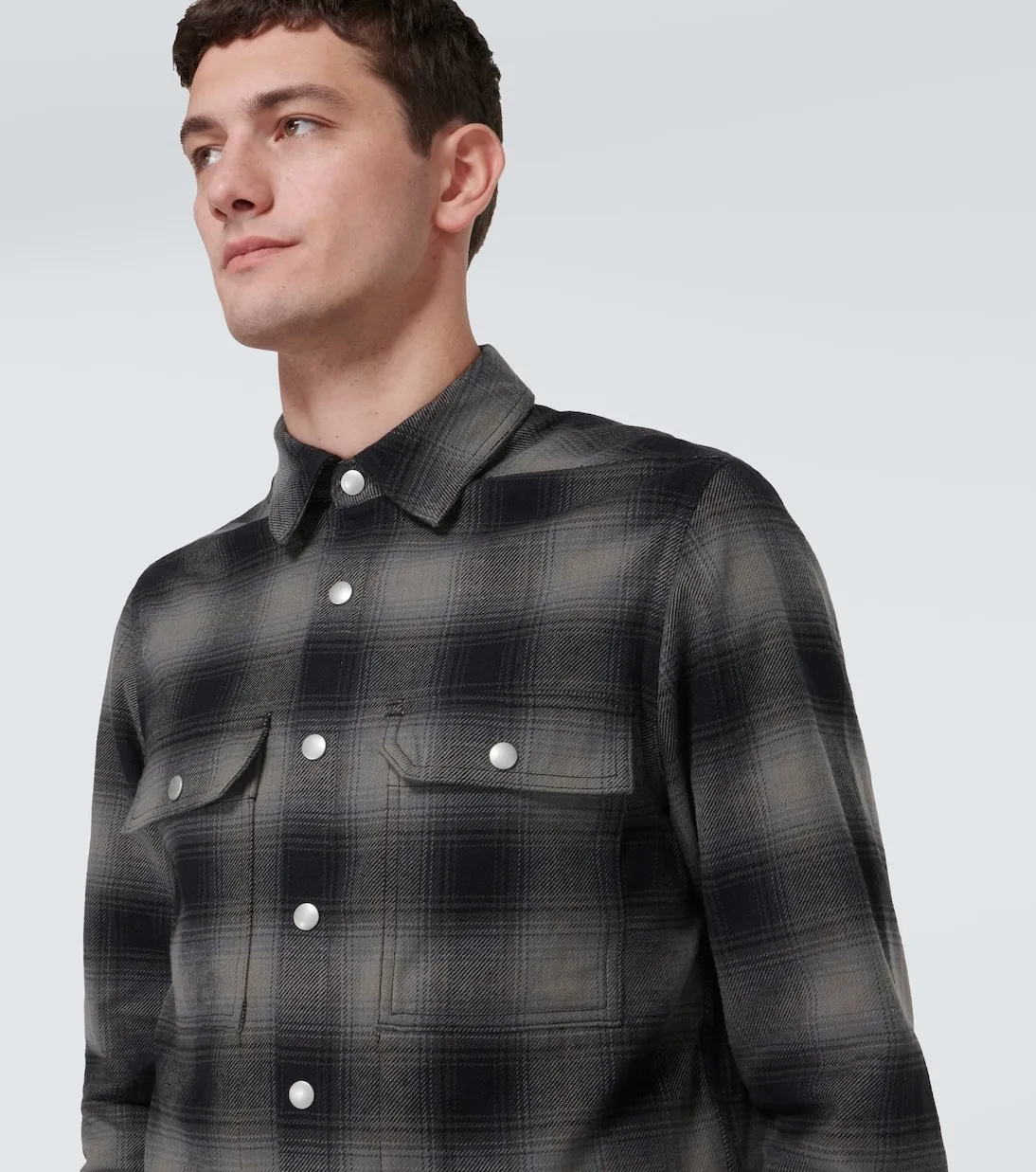 RICK OWENS  |Tartan Other Plaid Patterns Street Style Long Sleeves Cotton