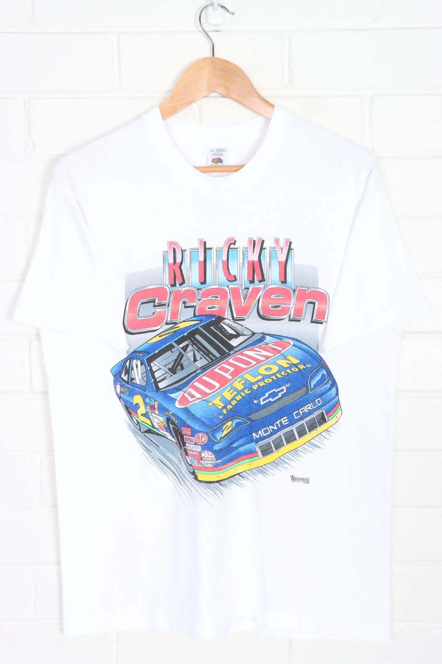 RICKY CRAVEN #2 DUPONT 1996 SINGLE STITCH T-SHIRT (