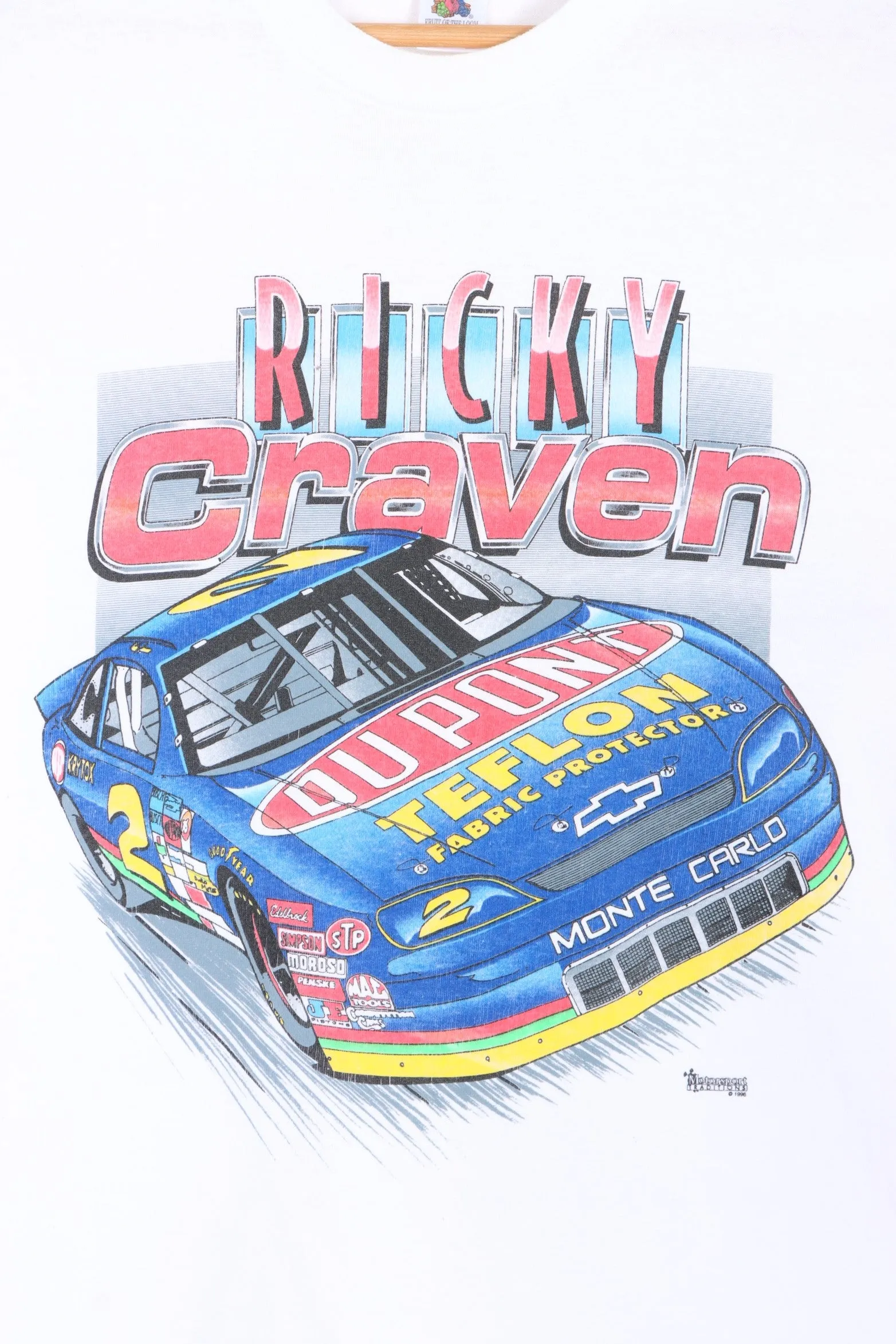 RICKY CRAVEN #2 DUPONT 1996 SINGLE STITCH T-SHIRT (