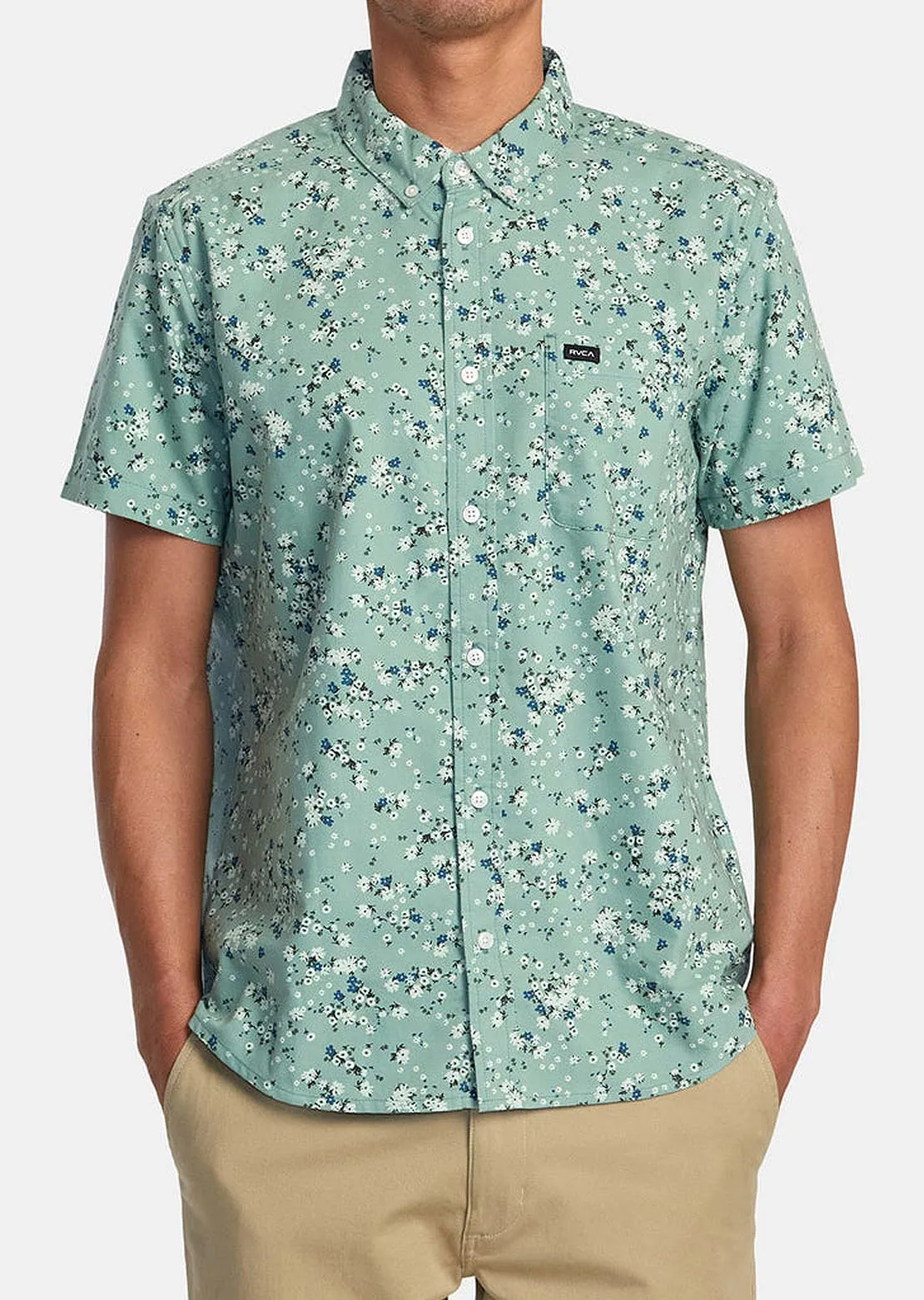 RVCA Men's Thatll Do Print Button Up Shirts