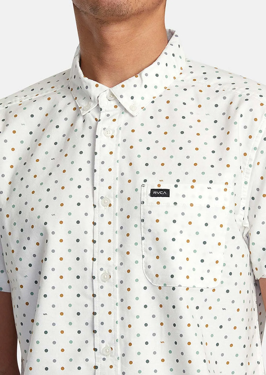 RVCA Men's Thatll Do Print Button Up Shirts