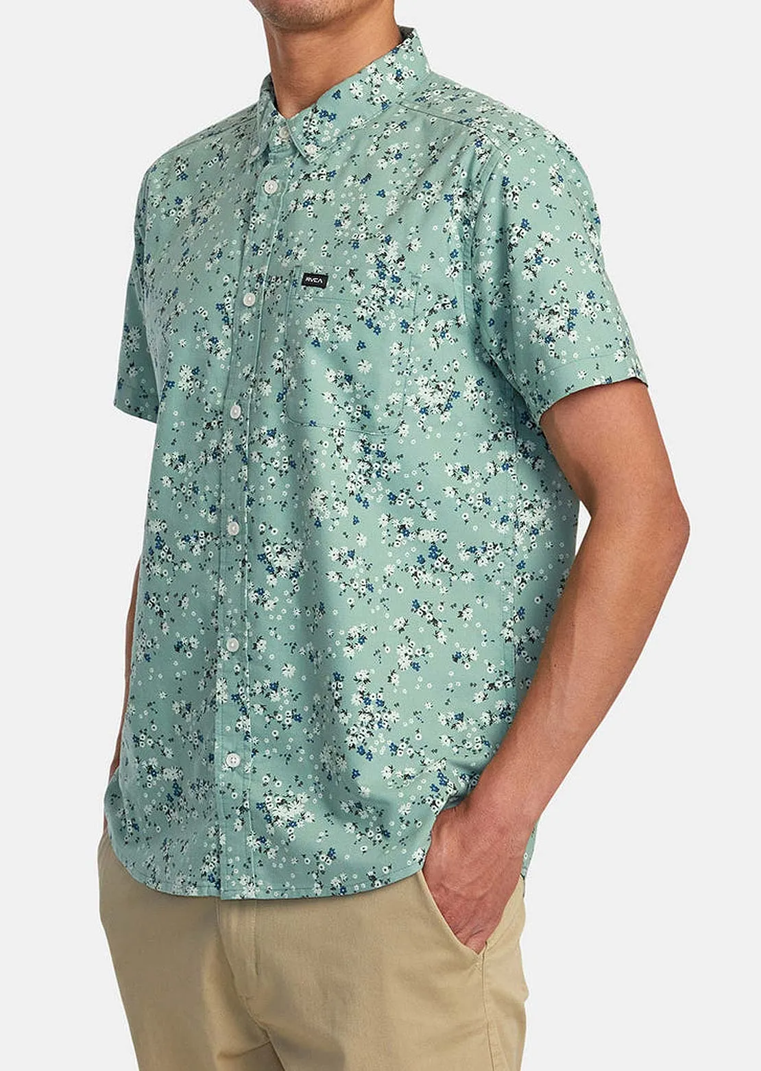 RVCA Men's Thatll Do Print Button Up Shirts