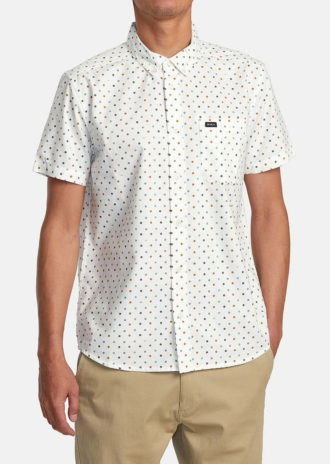 RVCA Men's Thatll Do Print Button Up Shirts