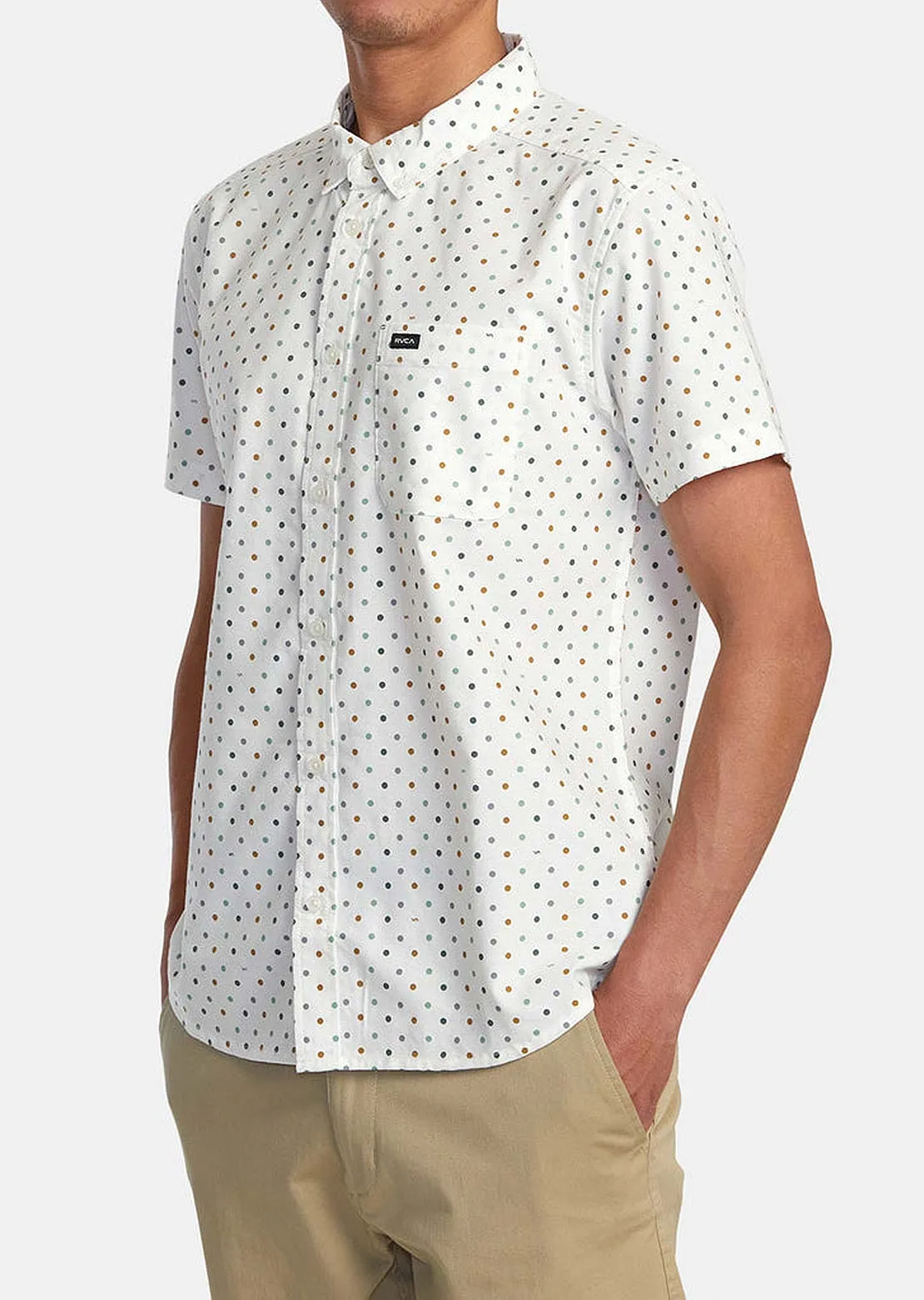 RVCA Men's Thatll Do Print Button Up Shirts