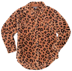 SALE Simply Southern Leopard Soft Sherpa Shacket Jacket