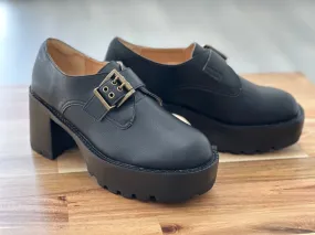 Sarah Buckled Platform Loafers