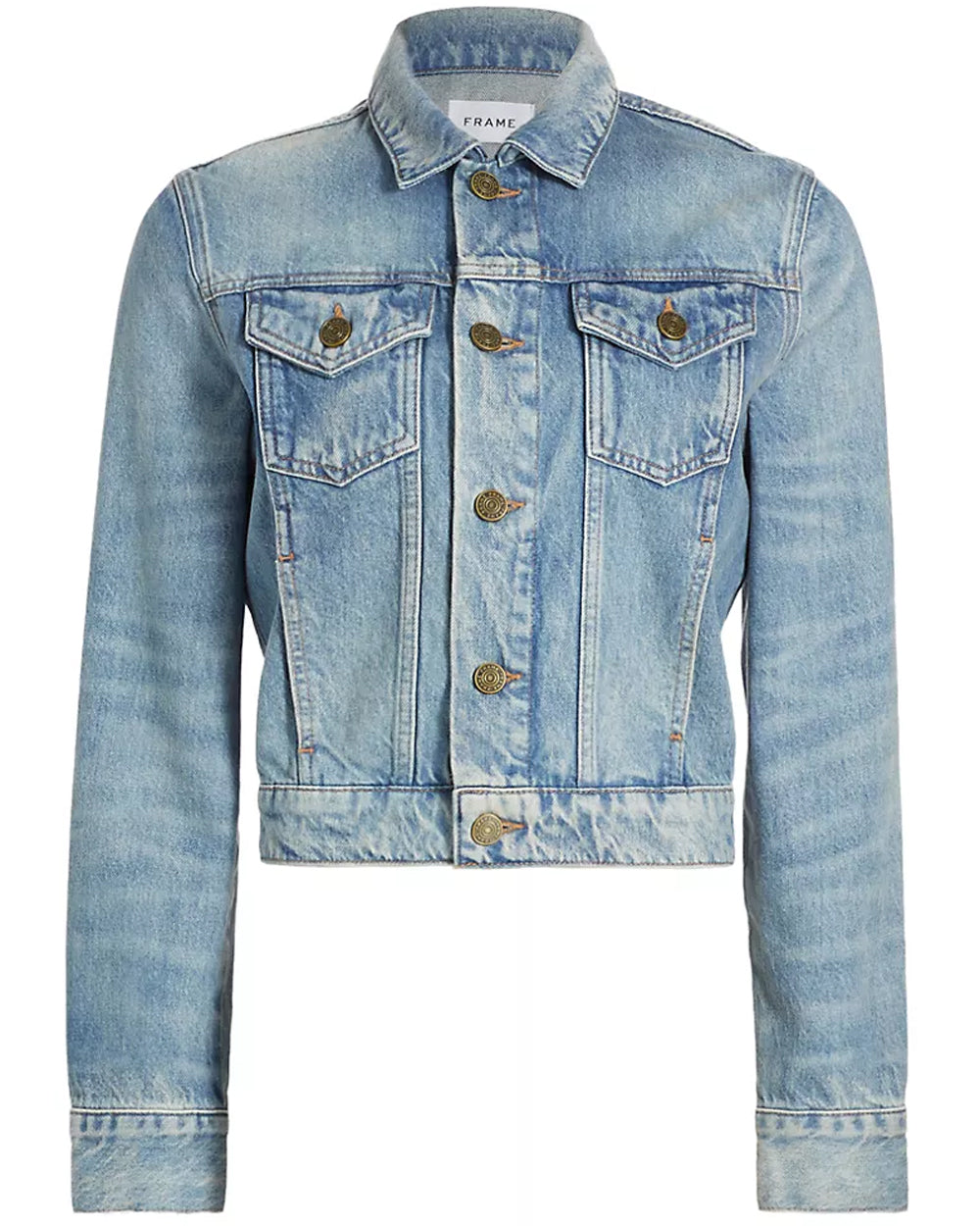 Shrunken Denim Trucker Jacket in Sonata