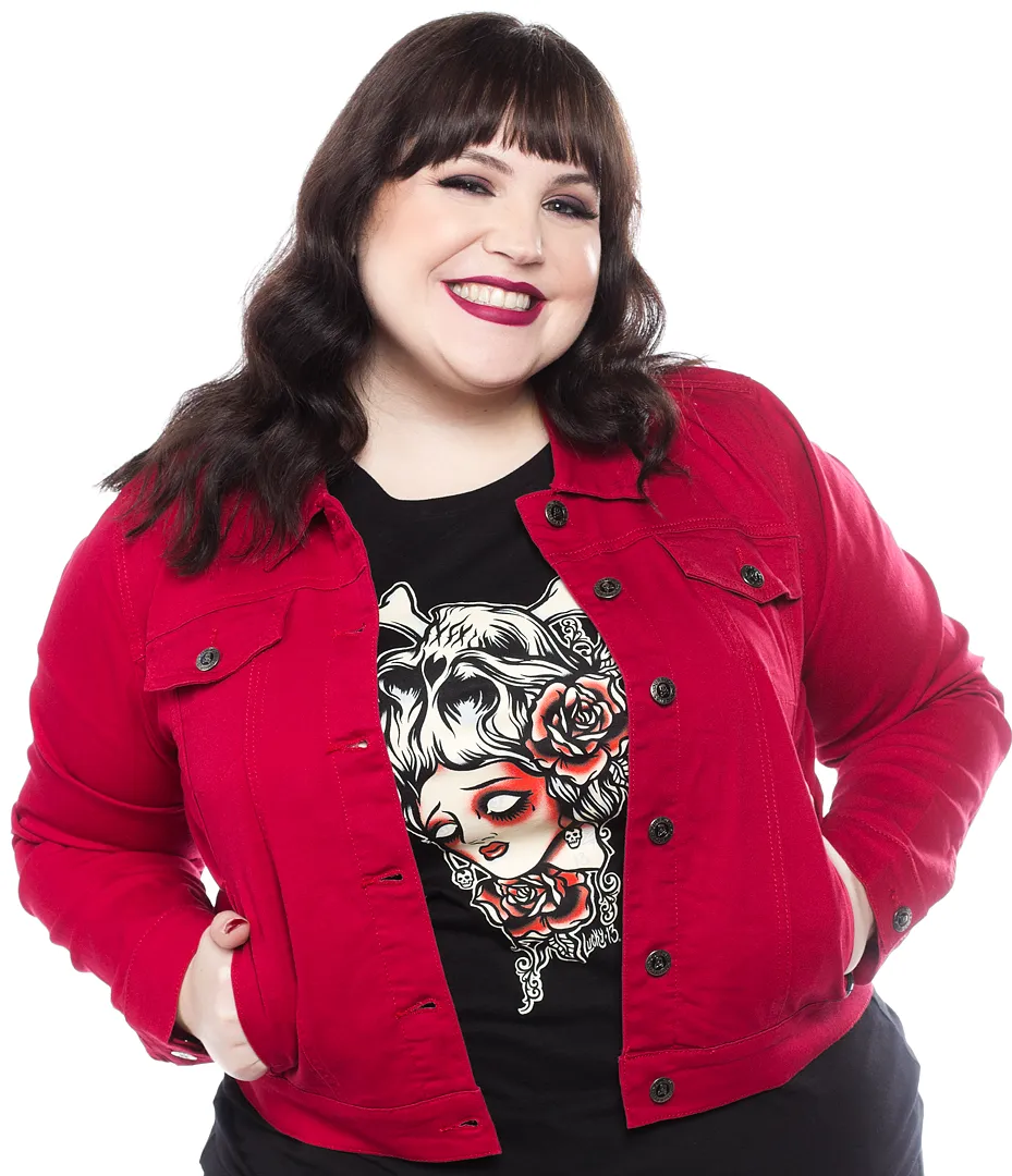 Sourpuss Essential Jacket Burgundy (XS ONLY)