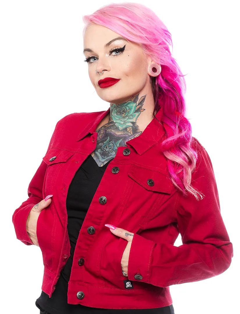 Sourpuss Essential Jacket Burgundy (XS ONLY)