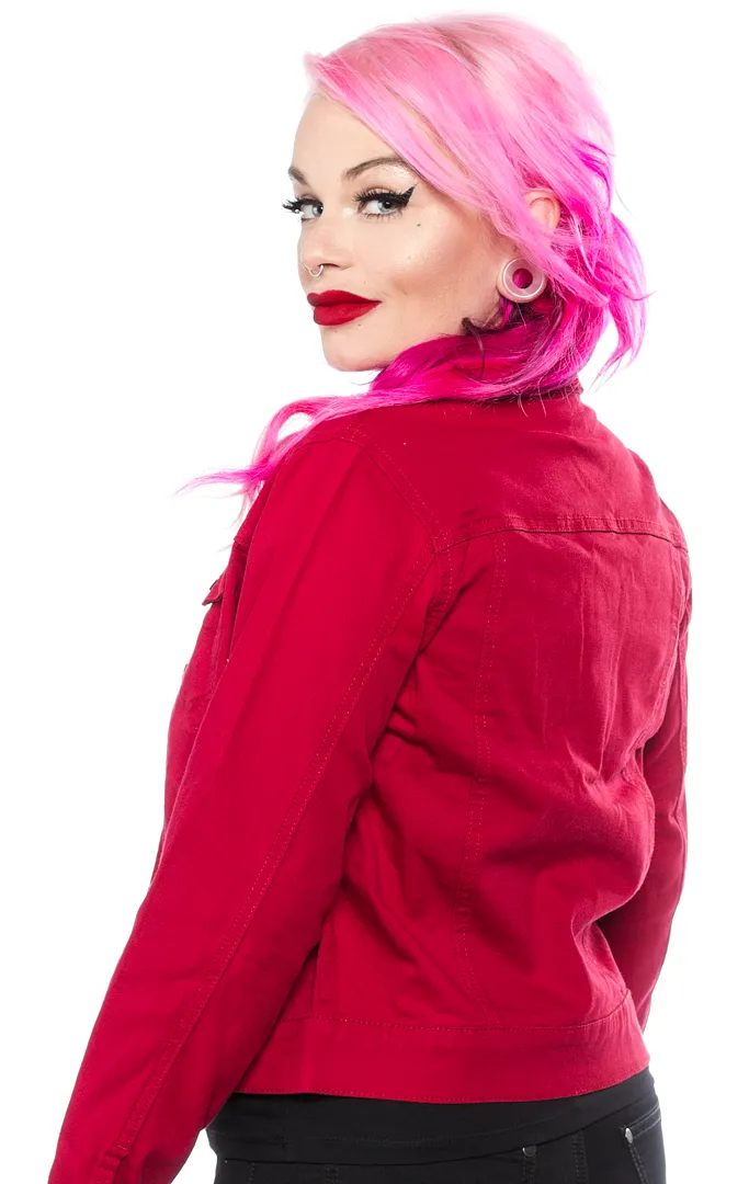 Sourpuss Essential Jacket Burgundy (XS ONLY)