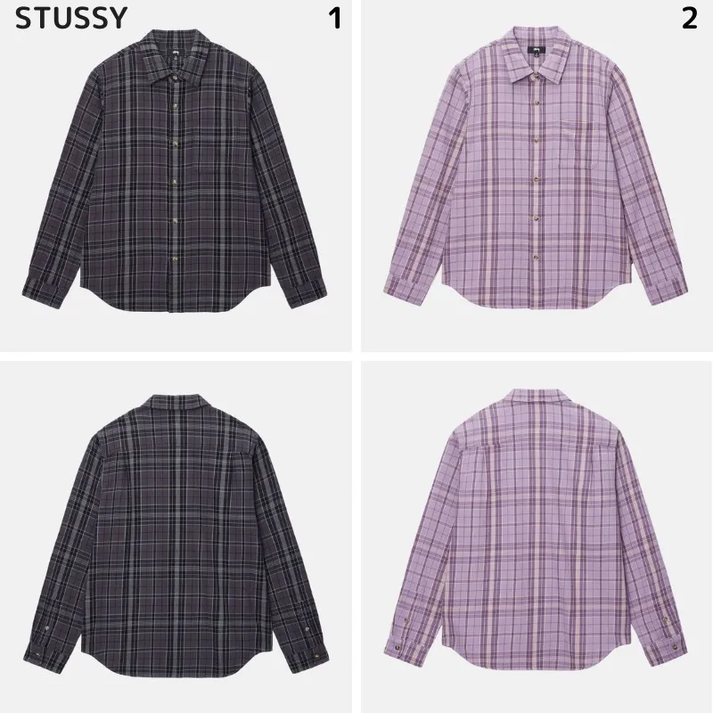 STUSSY  |Other Plaid Patterns Unisex Street Style Long Sleeves