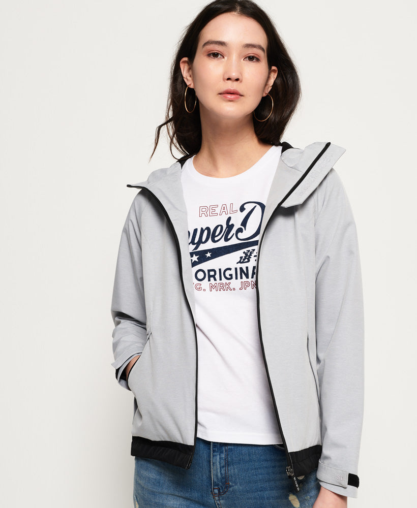 SUPERDRY - Prism Hooded SD - Windtrekker Jacket in Light Grey Marle