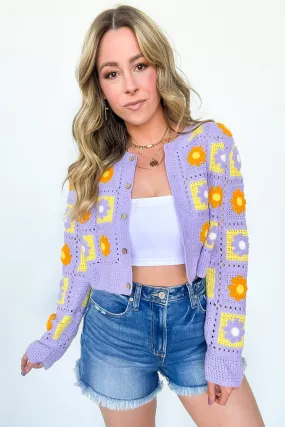 Sweetest Emotion Multi Color Crochet Knit Cardigan