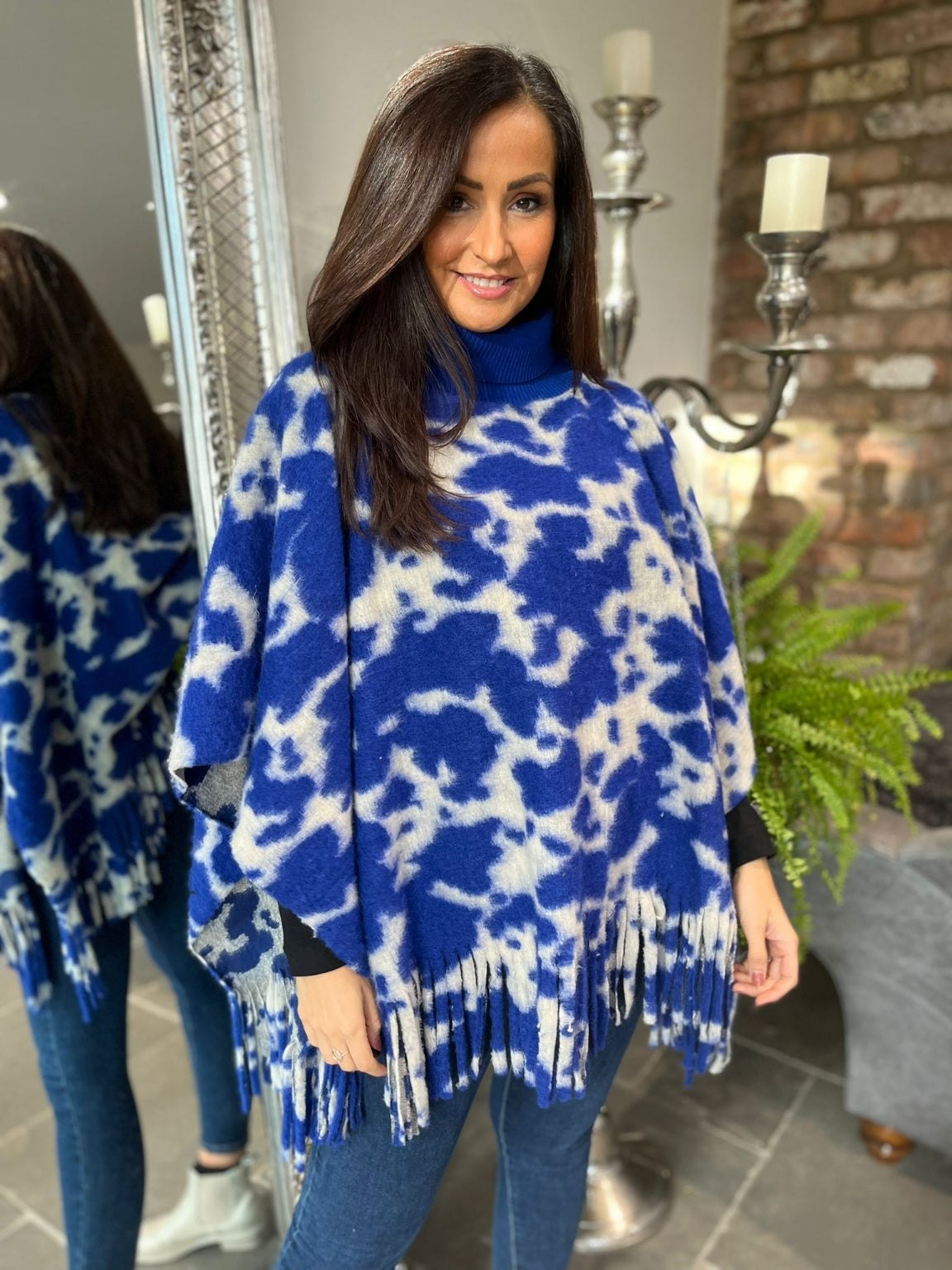 Tassel Hem Poncho Savannah