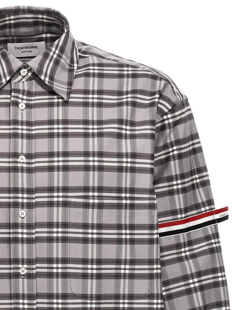 THOM BROWNE  |Other Plaid Patterns Street Style Long Sleeves Cotton