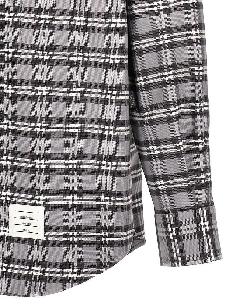 THOM BROWNE  |Other Plaid Patterns Street Style Long Sleeves Cotton