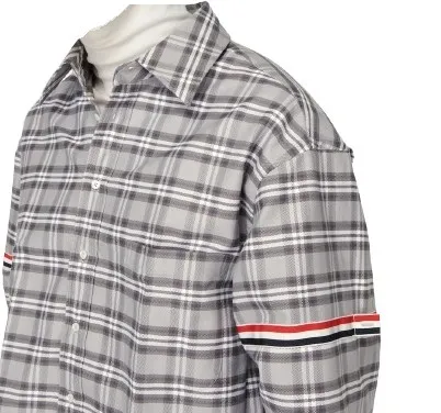 THOM BROWNE  |Other Plaid Patterns Street Style Long Sleeves Cotton