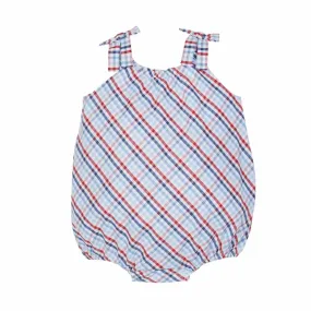 Tie Shoulder Bubble - Americana Plaid