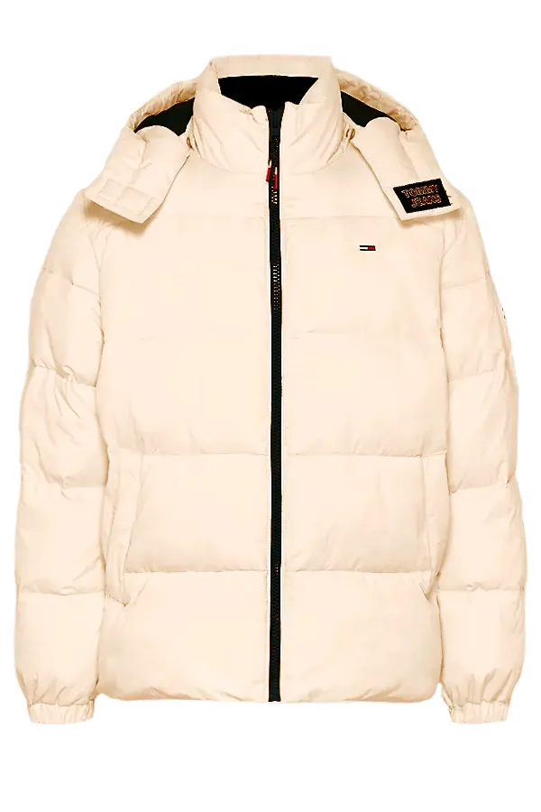 Tommy Hilfiger Quilted Hooded Jacket Beige