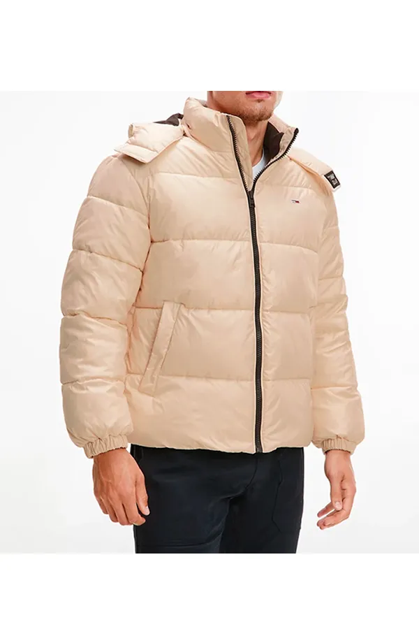 Tommy Hilfiger Quilted Hooded Jacket Beige