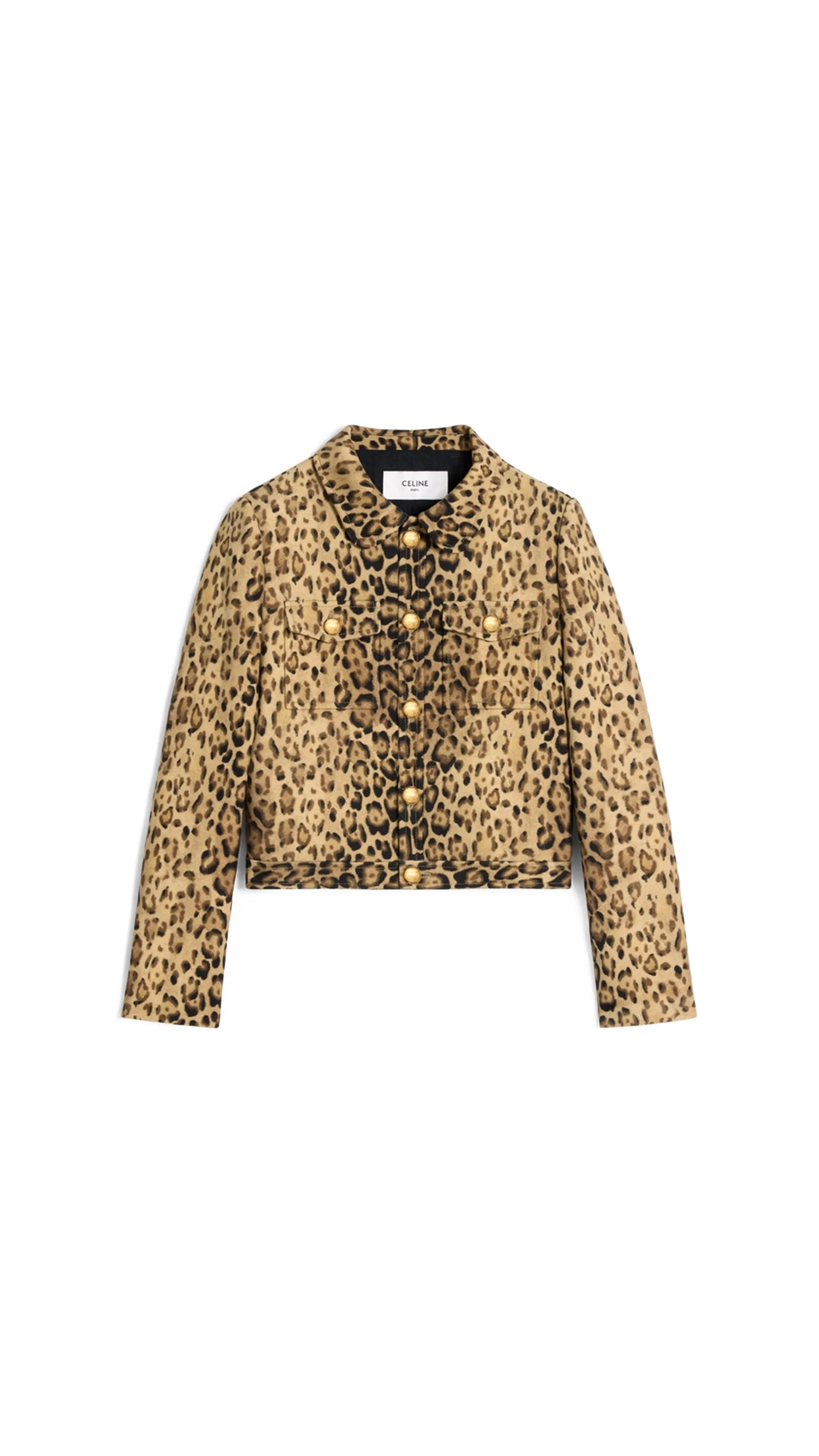 Trucker Jacket In Double Wool - Leopard