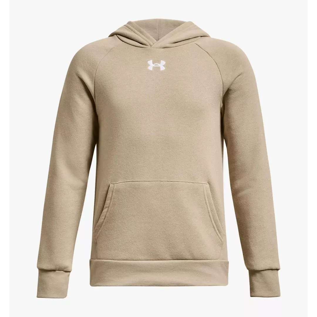 Under Armour Khaki/Khaki Light Heather/White Rival Fleece Hoodie